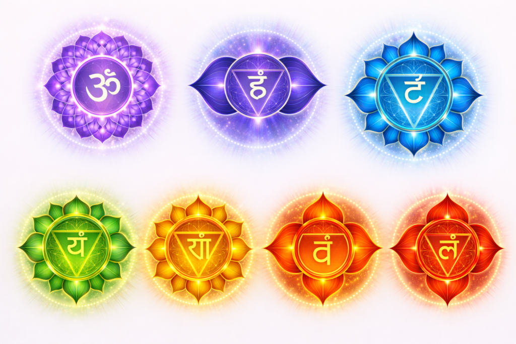 chakra 7 chakras harmonieusement alignés